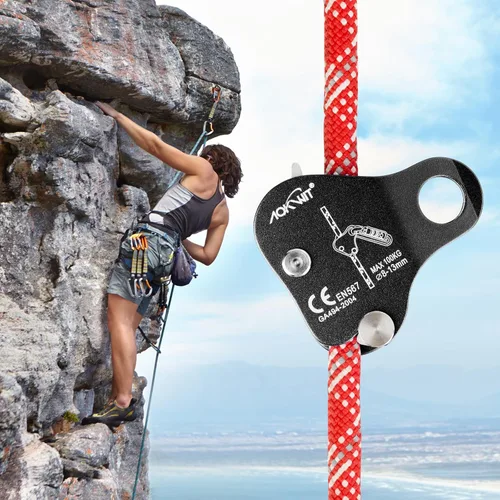 Vista 11 de Cuerda de escalada Ascender Grab Protección contra caídas Dispositivo de Belay Equipo de escalada de árboles, Equipo de rapel Ascensor de cuerda