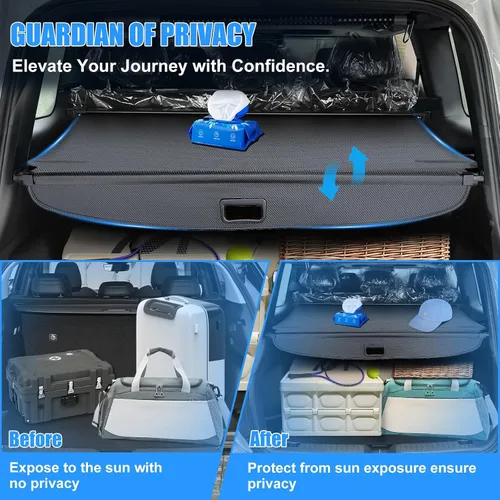 Vista 27 de AUXKO - Cubierta de carga retráctil para Lincoln MKX 2018-2016, cubierta de equipaje de maletero con protección de sombra para Lincoln Nautilus