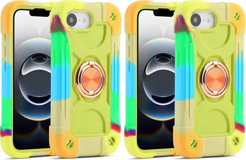Vista 85 de MARKILL Funda compatible con iPhone 14 Pro de 6.1 pulgadas con soporte de anillo integrado, protección contra caídas de grado militar, carcasa Palta