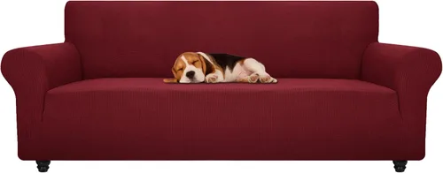 Vista 44 de ZNSAYOTX Funda súper elástica para silla (30"-47"), nuevas fundas de silla a rayas para sala de estar, aptas para perros y mascotas, protector