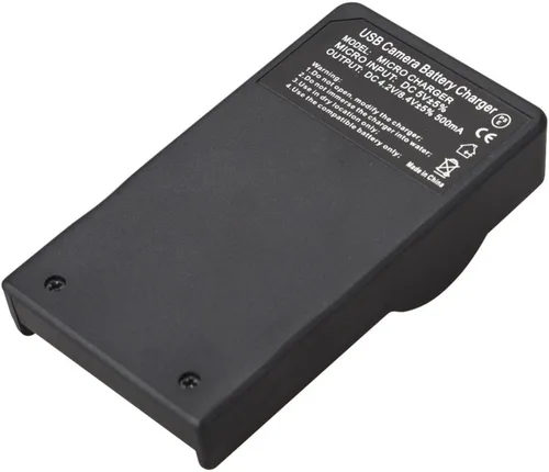 Vista 3 de Cargador de batería micro USB delgado inteligente para cámara digital Sanyo Xacti VPC-T1495, VPC-T1496, VPC-TP1000