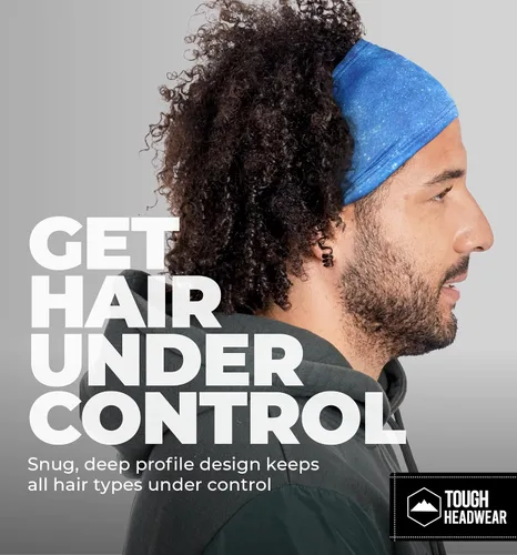 Vista 6 de Tough Headwear - Banda de sudor para hombre, bandas de entrenamiento, banda deportiva para hombre, bandas atléticas para hombre, banda de sudor