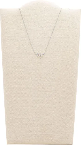 Vista 2 de Fossil Collar de cadena con colgante de plata de ley para mujer