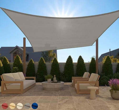 Vista 45 de GORILLA GRIP - Toldo parasol resistente, protección UV, resistente a la decoloración, desgarros y óxido, rectangular, con bordes curvos que bloquean