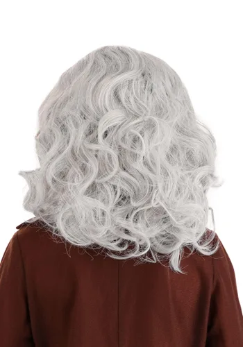 Vista 2 de Peluca Clásica de Ben Franklin para Niños Multicolor