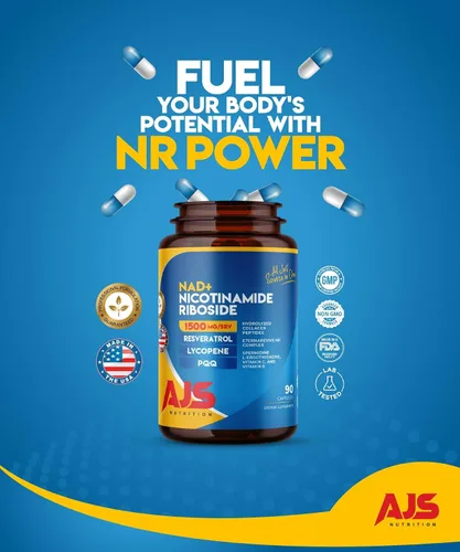 Vista 7 de AJS NAD+ Cellular Energy - Suplemento NR con PQQ, resveratrol, licopeno, espermidina, L-ergotioneína y péptidos de colágeno, 90 cápsulas para apoyo