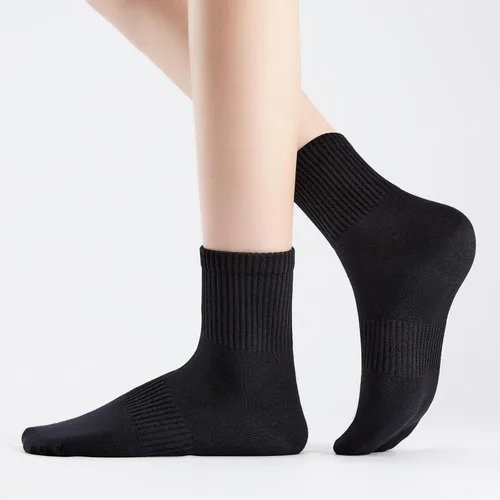 Vista 3 de J-BOX Calcetines de algodón para hombre, cómodos y transpirables, calcetines deportivos casuales, 5 pares