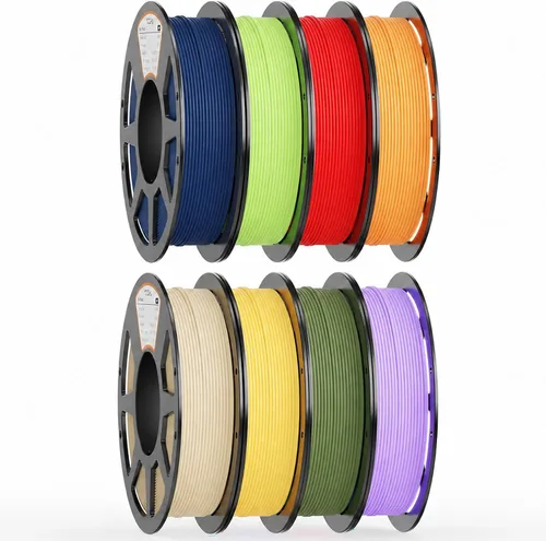Vista 18 de Paquete de filamento PLA de 0.069 pulgadas, 8 colores vibrantes, apto para Pla Bundle-250gx8-112020006