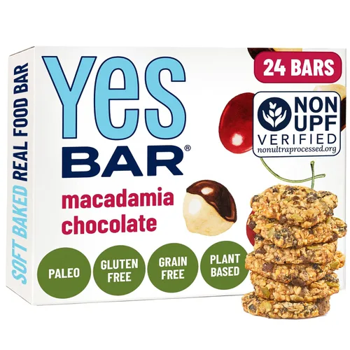 Vista 22 de The YES Bar Barra de manzana y canela crujiente – Proteína a base de plantas, barra de aperitivo decadente – Vegana, paleo, sin gluten, sin lácteos