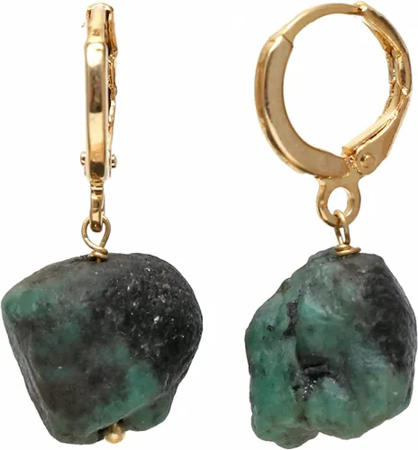 Vista 27 de Gempires Handmade Gemstone Hoop Earrings Raw Crystal Dangle Jewelry Hypoallergenic Gold Plated Lightweight Elegant Jewelry Gifts For Women