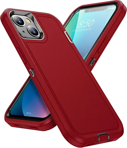 Vista 10 de Funda para iPhone 13 para hombre, híbrida a prueba de caídas, resistente, a prueba de golpes, ajuste delgado, funda protectora para iPhone 13/14