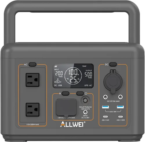 Vista 12 de ALLWEI Power Station 2400W (Peak 4800W), 2048Wh LiFePO4 Solar Generator