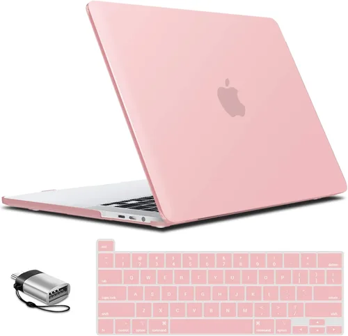 Vista 17 de IBENZER - Carcasa rígida de tacto suave para MacBook Pro de 13 pulgadas con Touch Bar y Touch ID, con funda de teclado y adaptador Type C