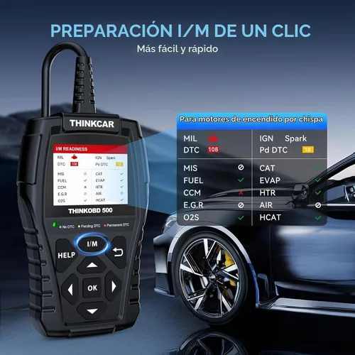 Vista 4 de THINKCAR Thinkobd 500 OBD2 Scanner Check Engine Car Code Reader, Full OBD II CAN Diagnostic Scan Tool, Read and Clear Error Codes, Live Data