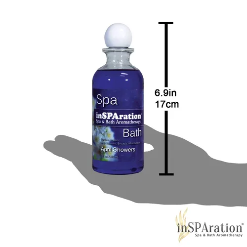 Vista 3 de inSPAration Spa and Bath Aromatherapy 111X Líquido de Spa, 9 Onzas, April Showers, Morado