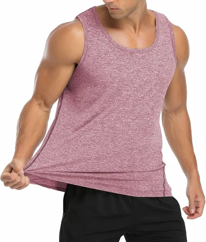 Vista 2 de Babioboa Paquete de 2 camisetas sin mangas de entrenamiento para hombre, para gimnasio, atletismo, culturismo, camiseta muscular