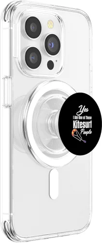 Vista 3 de Yes I Am One Of These Kitesurf People Sailboard Boating PopSockets MagSafe PopGrip for iPhone