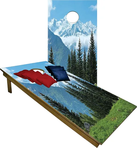 Vista 39 de CornholeGamesUSA Pro - Juego de tablas de Cornhole Fabricado en Estados Unidos Abedul báltico 3/4 Sin rebote Patas triples gruesas Dos