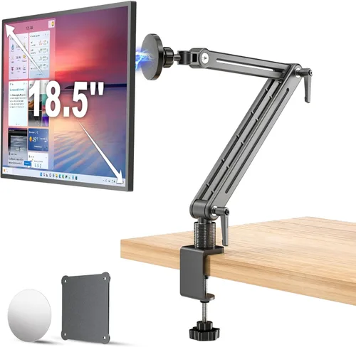 Vista 8 de Jakeko Soporte para brazo de monitor portátil, diseño de aluminio con ultraestabilidad y alta capacidad de carga