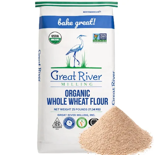 Vista 11 de Great River Milling Harina de trigo integral orgánica, alta en proteínas, 2