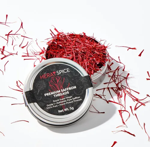 Vista 12 de Heray - Hilo de azafrán afgano premium, calidad Super Negin A+ Fresh Pure All Red Thread, especias doradas para bouillabaisse, risotto, paella, té