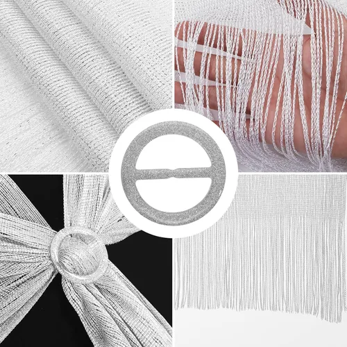 Vista 7 de Aster Chales metálicos brillantes y envolturas para vestidos de noche con hebilla para mujer, chales y envolturas para fiesta, novia, dama de honor