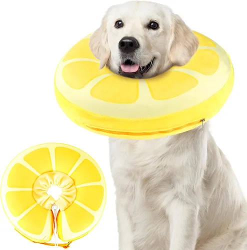 Vista 8 de Cono inflable para perro, collar inflable protector para perros pequeños, alternativa suave y ajustable al cono para mascotas después de la cirugía