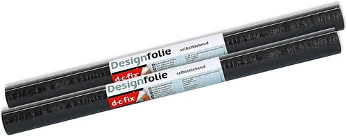 Vista 2 de d-c-fix 346-0034-2PK - Película autoadhesiva decorativa, diseño de madera negra, rollo de 17 x 78 pulgadas, paquete de 2