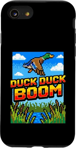Vista 18 de Funny Duck Hunting Pixel Art Retro Gamer 8-Bit Arcade Boom Caso para iPhone 16