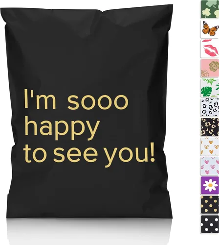 Vista 20 de JinRuiKJ Paquete de 25 sobres de polietileno con estampado de leopardo negro, 10x13, bolsas de envío para ropa, bolsas de correo autoadhesivas