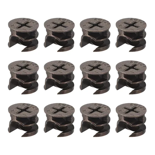 Vista 6 de HARFINGTON Tuerca de bloqueo de leva para muebles, 8 piezas de 0.591 x 0.472 in, tuercas de bloqueo para muebles, accesorios de leva de conexión