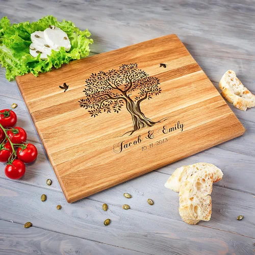 Vista 7 de Tabla de cortar personalizada, tabla de cortar grabada, tabla de cortar personalizada, regalo de boda, despedida de soltera, aniversario