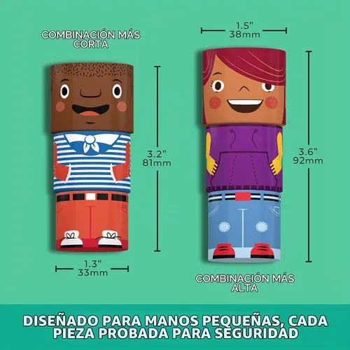 Vista 3 de Juego de amigos de madera magnética de 16 piezas