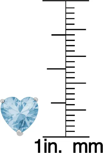 Vista 20 de Kooljewelry Pendientes de plata de ley y circonita cúbica con piedra natal