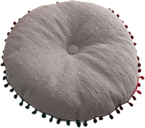 Vista 13 de Cojín redondo de bola redonda Almohada de sofá Cojín de piso (azul, 15.7in40cm)