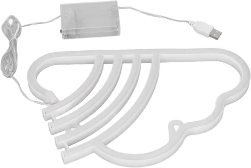 Vista 8 de Letrero de neón LED, luz de neón de alto brillo, funciona con pilas, alimentado por USB, letrero de neón LED decorativo para dormitorio