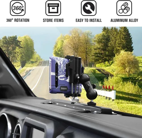Vista 4 de Jimen Soporte para teléfono celular compatible con Jeep Wrangler JL JLU Gladiator JT 2018-2023