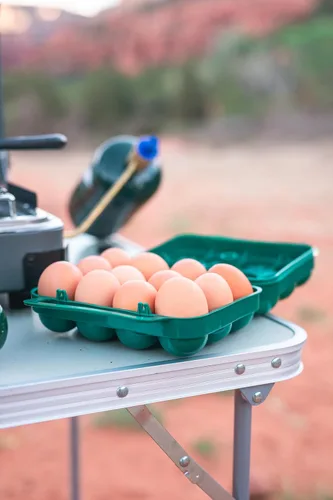 Vista 5 de Stansport - Recipiente para huevos para acampar y viajar