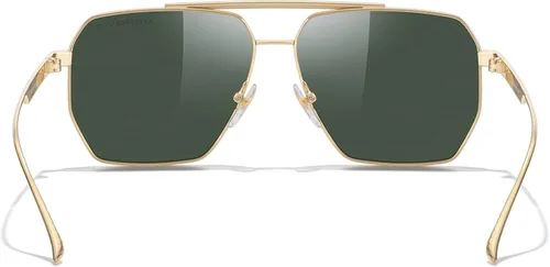 Vista 4 de MERRYS Gafas de sol cuadradas polarizadas de gran tamaño para mujeres y hombres sombras retro vintage UV400 clásicas de metal grandes