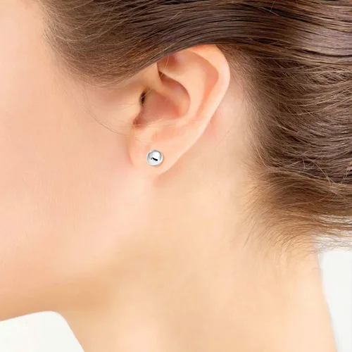 Vista 2 de Silverline Jewelry Aretes de bola de plata de ley 925 0.079 in-0.433 in