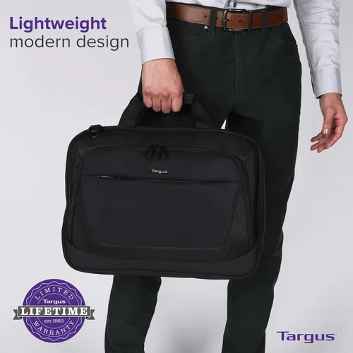 Vista 7 de Targus CityLite Maletín para portátil con bandolera y mensajero para laptop de 15.6 pulgadas, Negro (TBT053US)
