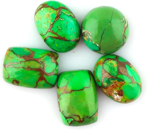 Vista 12 de 5pcs, Bulk Natural Gemstone Cabochon, Polished Flatback Stone, Wholesale Loose Cabs Supply, DIY Jewelry Making, Chakra Healing Crystal, Birthstone