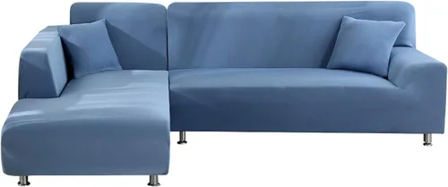 Vista 26 de MIFXIN Fundas de sofá modular en forma de L, 2 piezas, elásticas, tipo L, para sofá esquinero, protector de muebles, para mascotas, niños, perros