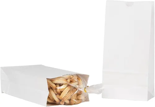 Vista 14 de Restaurantware Bag Tek - Bolsas de papel de 2 libras, 100 bolsas de almuerzo desechables, pequeñas para almuerzos, sándwiches y aperitivos, bolsas