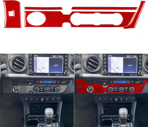 Vista 20 de NVCNX Real Premium Fibra de carbono compatible con Toyota Tacoma 2016-2017 Accesorios Car Dash Bed Interruptor de luz Panel Panel Cubierta
