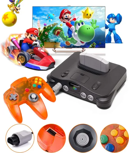 Vista 5 de 2 Pack N64 Controller, Classic Retro Wired N64 64 Bit Gamepad Joystick for Ultra 64 Video Game Console N64 System