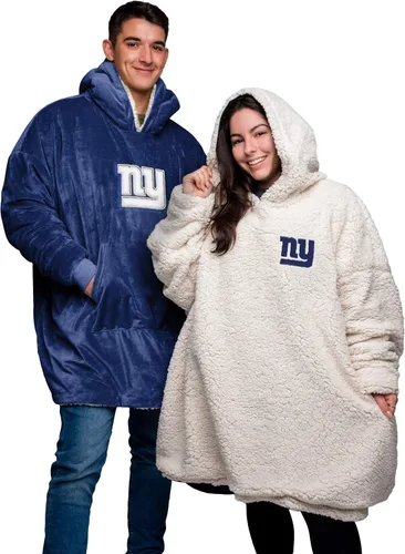Vista 23 de FOCO NFL Unisex NFL Team Reversible Oversized Sherpa Hoodie Sweatshirt Big Logo Hoodeez