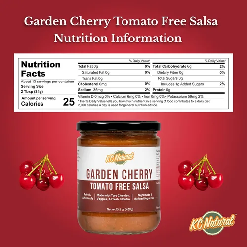 Vista 2 de KC Natural - Salsa sin tomate cherry de jardín - Sin sombreado - Apto para paleo y AIP - 15.5 oz