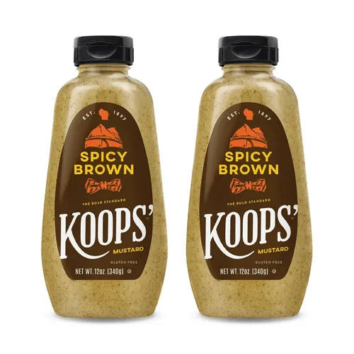 Vista 43 de Koops' Mostaza Arizona Heat - Mostaza dulce y picante, sin gluten, kosher, fabricada en Estados Unidos, a partir de semillas de mostaza de calidad