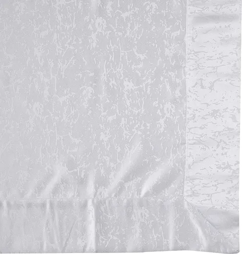 Vista 5 de Violet Linen Patrón clásico de borde abstracto, jacquard tejido de poliéster, comedor, banquete de fiesta y vacaciones, blanco, 52 x 70 pulgadas